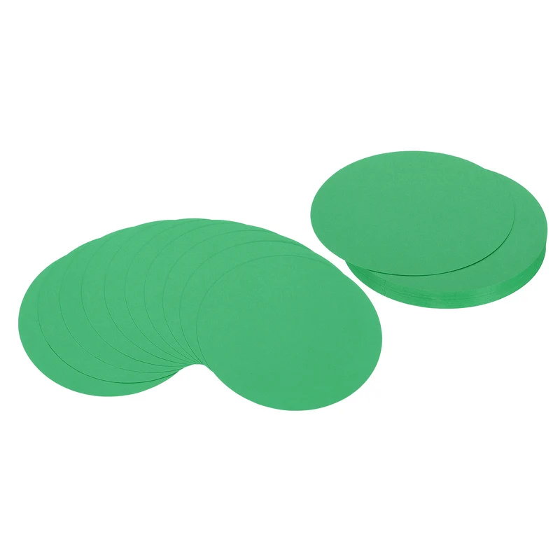 6inch Circle Card Stock, 50Pcs Cutouts Paper Thick Cardstock Coaster Dark Green