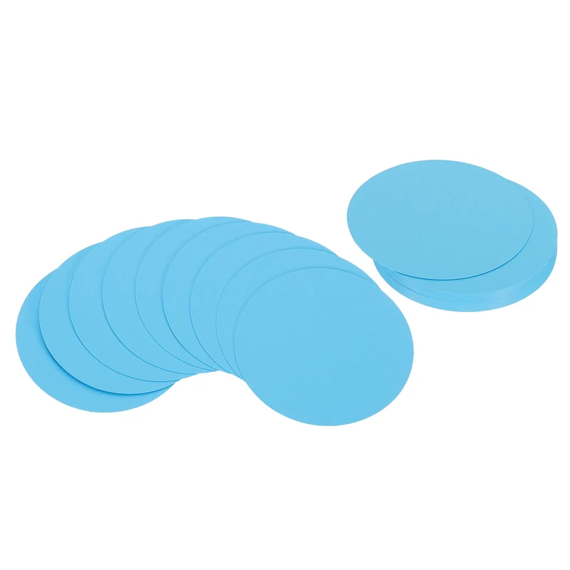 3inch Circle Card Stock, 36Pcs Cutouts Paper Thick Cardstock Coaster Sky Blue