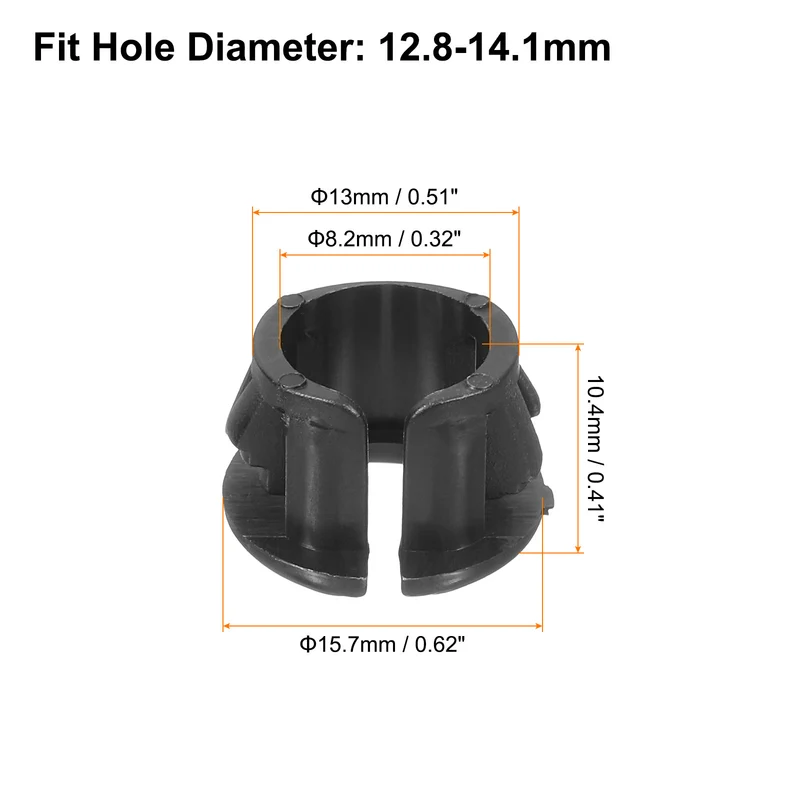 Cable Snap Bushing Grommets, 40Pcs 13mm/0.51" Mount Dia Snap Bushing Grommet