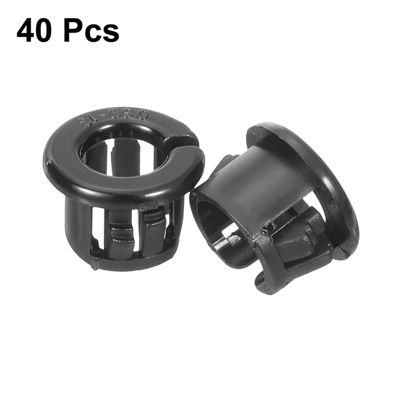 Cable Snap Bushing Grommets, 40Pcs 13mm/0.51" Mount Dia Snap Bushing Grommet