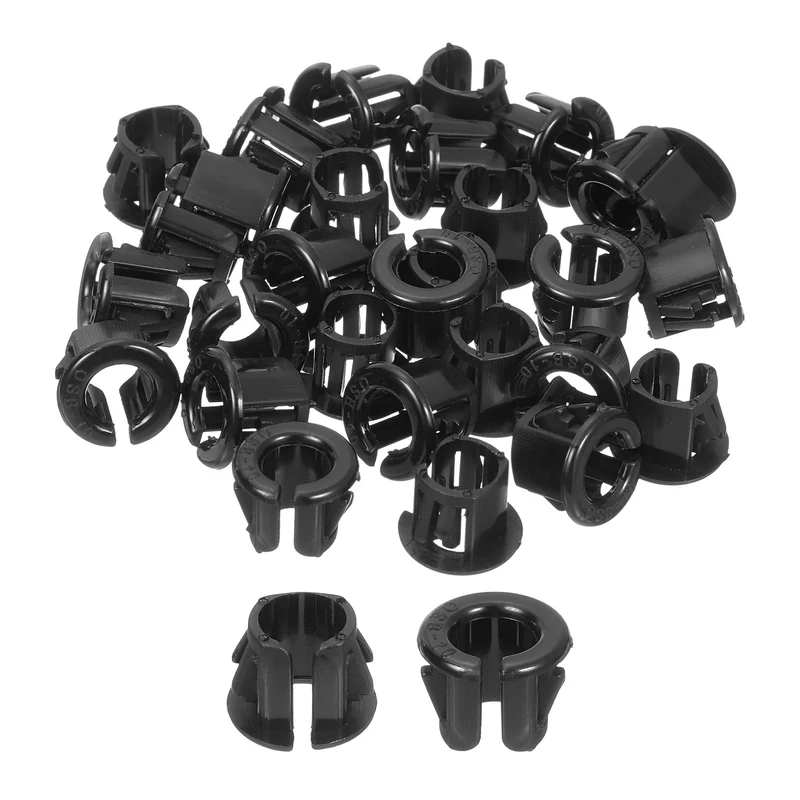Cable Snap Bushing Grommets, 50Pcs 9mm/0.35" Mount Dia Snap Bushing Grommet