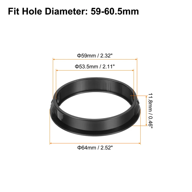 Cable Snap Bushing Grommets, 2Pcs 59mm/2.32" Mount Dia Snap Bushing Grommet