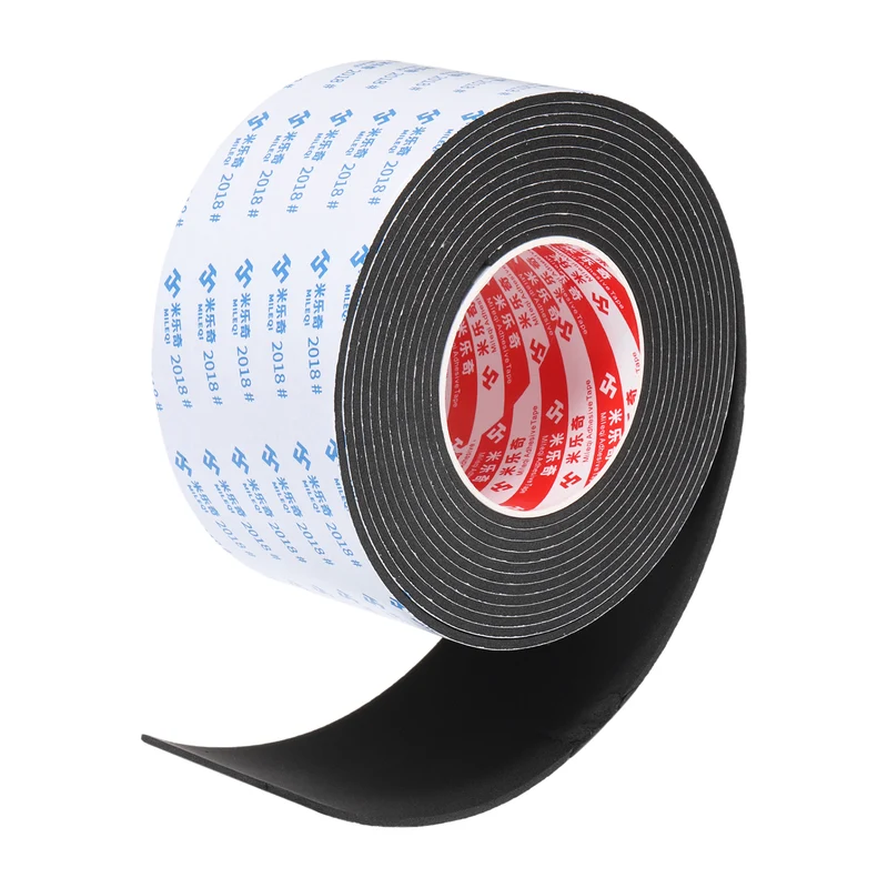 Foam Tape 80mm W x 3mm t x 5M Weather Stripping Black for Door Window
