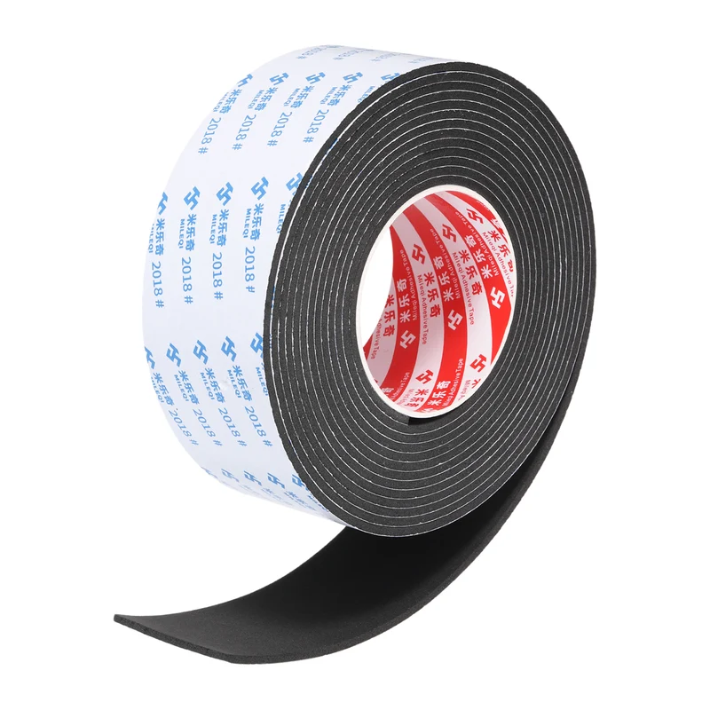 Foam Tape 60mm W x 3mm t x 5M Weather Stripping Black for Door Window