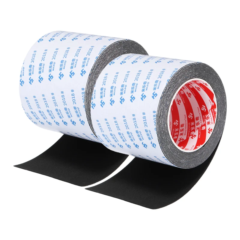 2pcs Foam Tape 100mm W x 1mm t x 5M Weather Stripping Black for Door Window