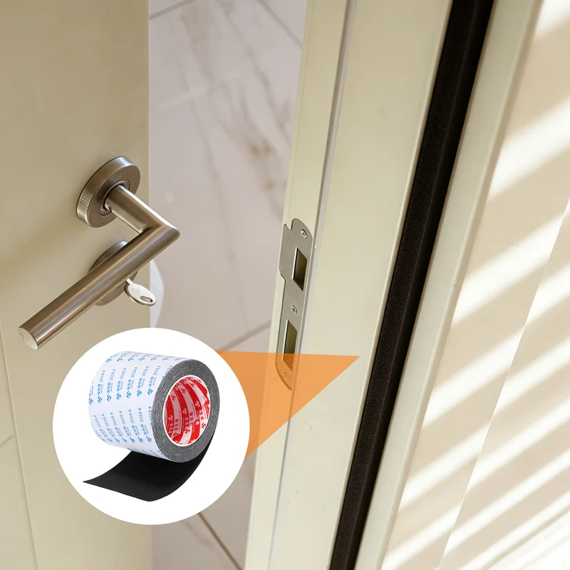 2pcs Foam Tape 100mm W x 1mm t x 5M Weather Stripping Black for Door Window