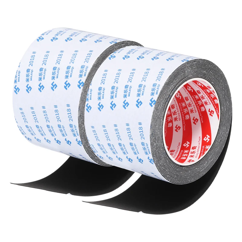 2pcs Foam Tape 80mm W x 1mm t x 5M Weather Stripping Black for Door Window