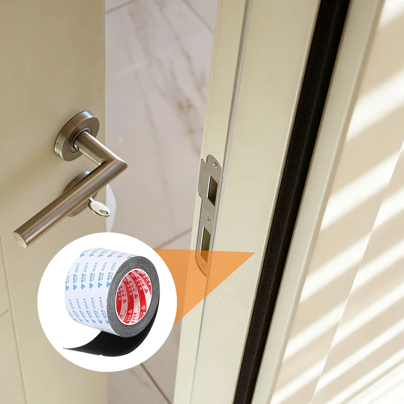 2pcs Foam Tape 80mm W x 1mm t x 5M Weather Stripping Black for Door Window