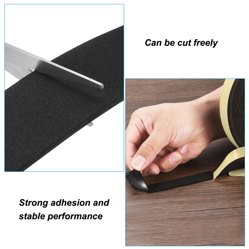 10 Feet Sealing Foam Tape Adhesive Weather Strip (1-5/8Inx1/4Inx10Ft)