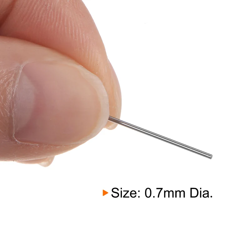 2pcs Class x Steel Pin Gage 0.7mm Dia Metric Tolerance 0.001mm Plug Gage Pins