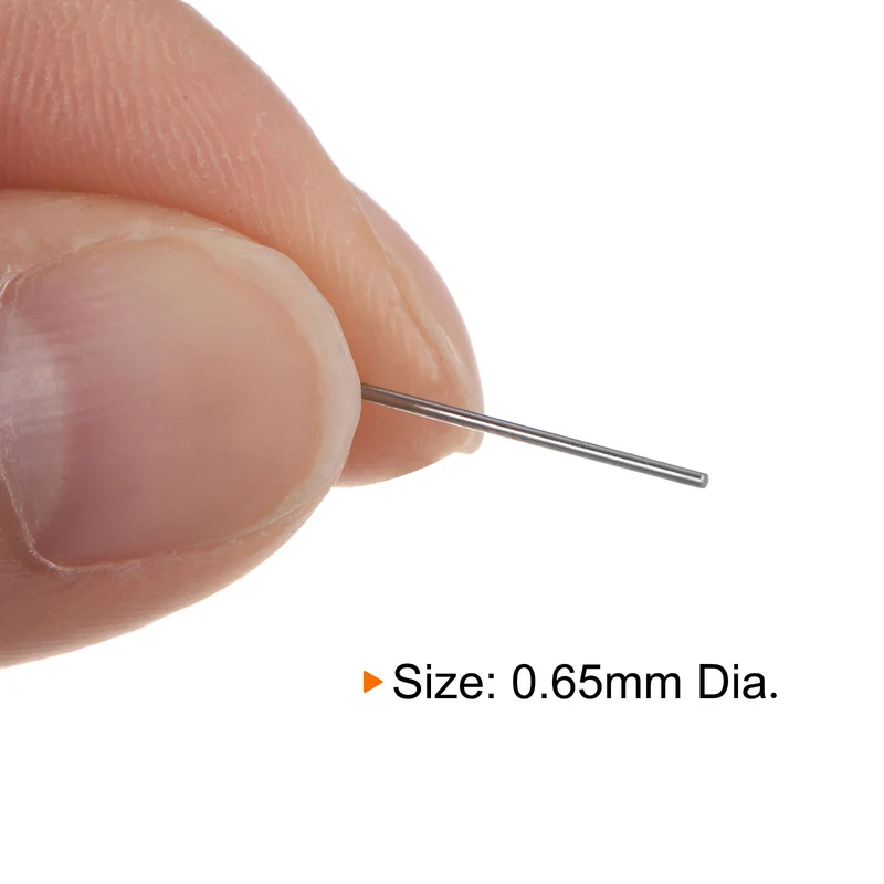 2pcs Class x Steel Pin Gage 0.65mm Dia Metric Tolerance 0.001mm Plug Gage Pins