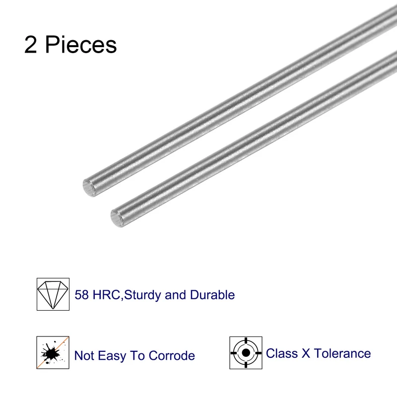 2pcs Class x Steel Pin Gage 0.65mm Dia Metric Tolerance 0.001mm Plug Gage Pins