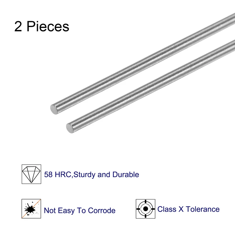 2pcs Class x Steel Pin Gage 0.64mm Dia Metric Tolerance 0.001mm Plug Gage Pins