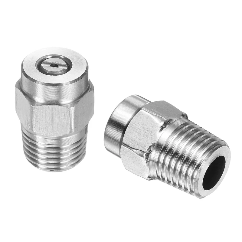 2pcs 25 Degree Surface Clean Tip 1/4 Inch NPT Male 1.449 Orifice Spray Nozzles