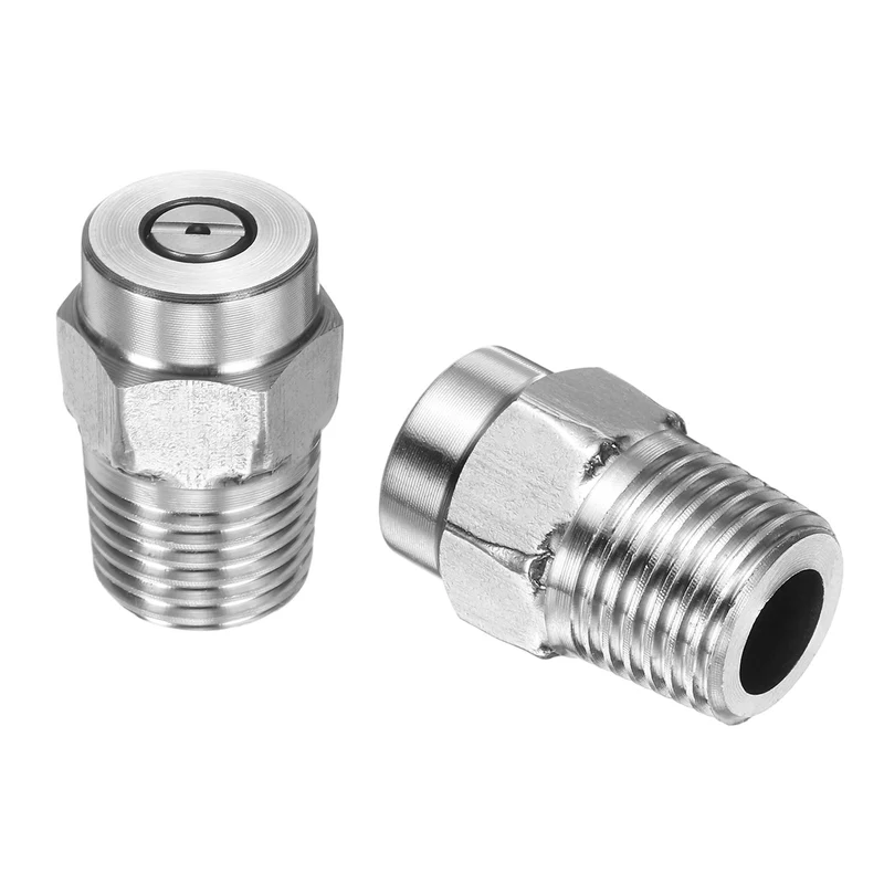2pcs 15 Degree Surface Clean Tip 1/4 Inch NPT Male 1.156 Orifice Spray Nozzles