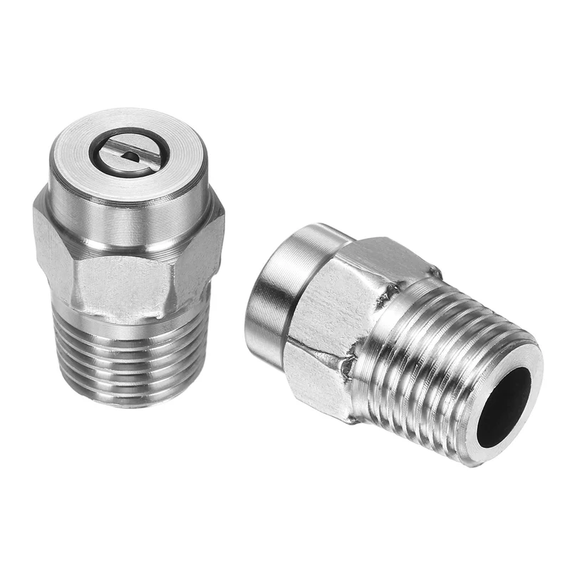 2pcs 15 Degree Surface Clean Tip 1/4 Inch NPT Male 1.382 Orifice Spray Nozzles