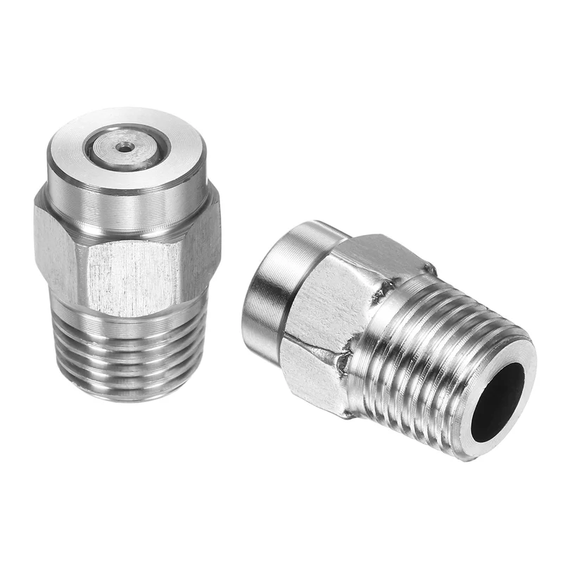 2pcs 0 Degree Surface Clean Tip 1/4 Inch NPT Male 0.977 Orifice Spray Nozzles
