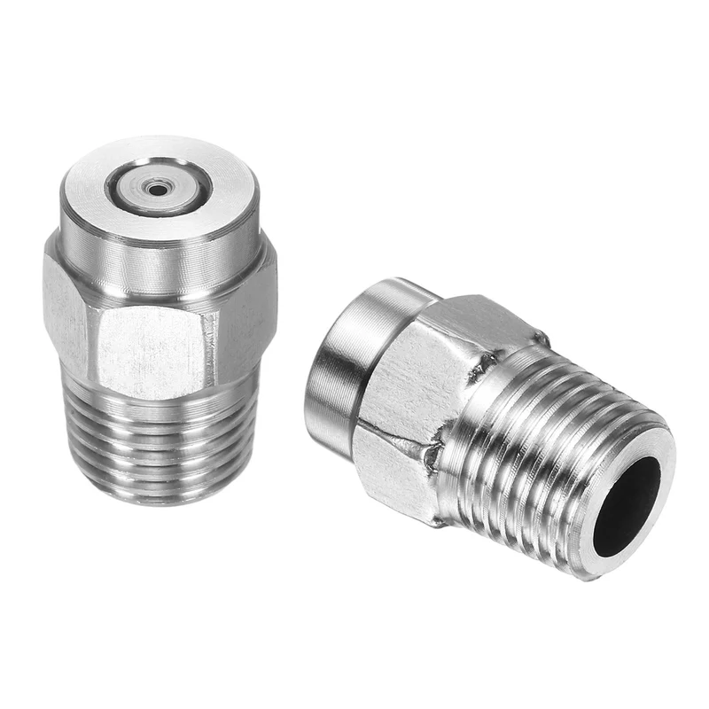 2pcs 0 Degree Surface Clean Tip 1/4 Inch NPT Male 1.156 Orifice Spray Nozzles