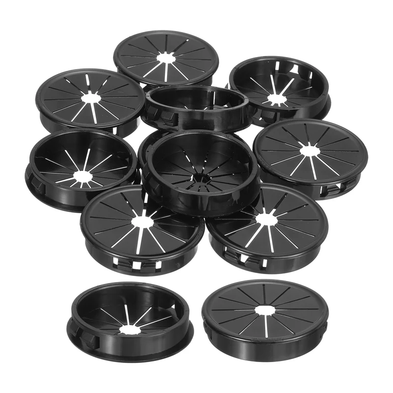 Snap Bushing Grommet 2"(50mm) Mount Dia 10Pcs Nylon Bushing Grommet Black