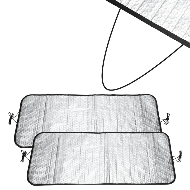 31 x 14 Inch Air Conditioner Cover, 2 Pcs Magnetic Outside AC Unit Cover, Silver