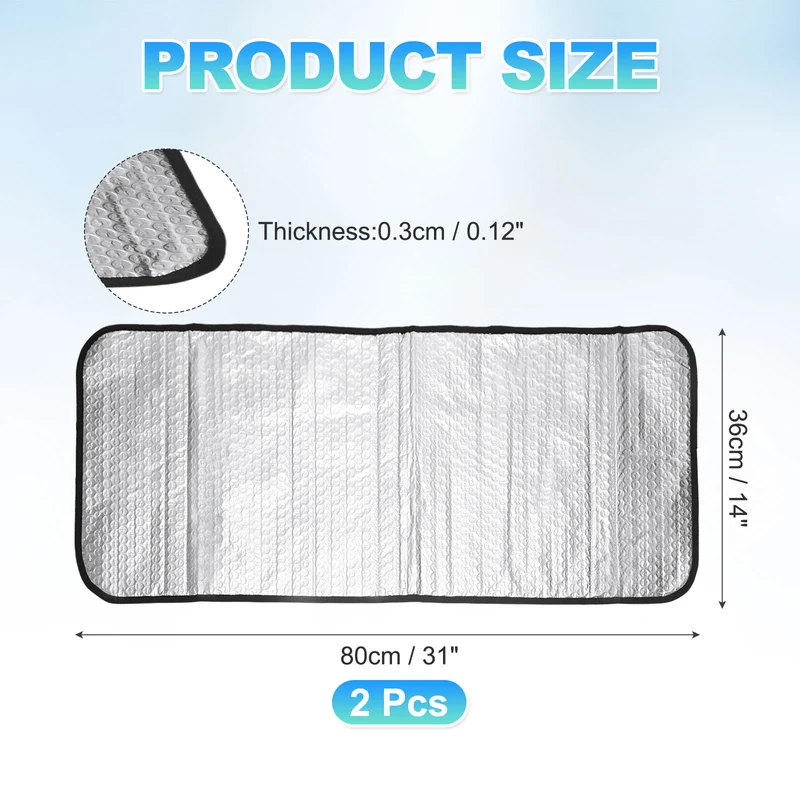 31 x 14 Inch Air Conditioner Cover, 2 Pcs Magnetic Outside AC Unit Cover, Silver