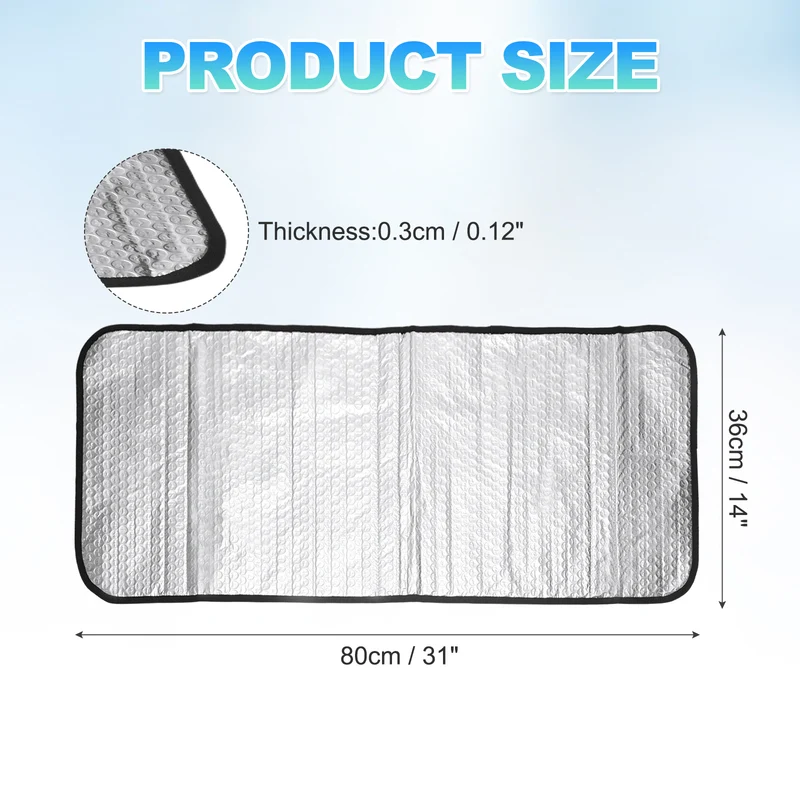 31 x 14 Inch Air Conditioner Cover, Magnetic Outside AC Unit Cover, Silver
