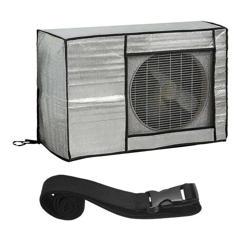 34 x 14 x 24 Inch Air Conditioner Cover, Full Coverage AC Unit Protector, Silver