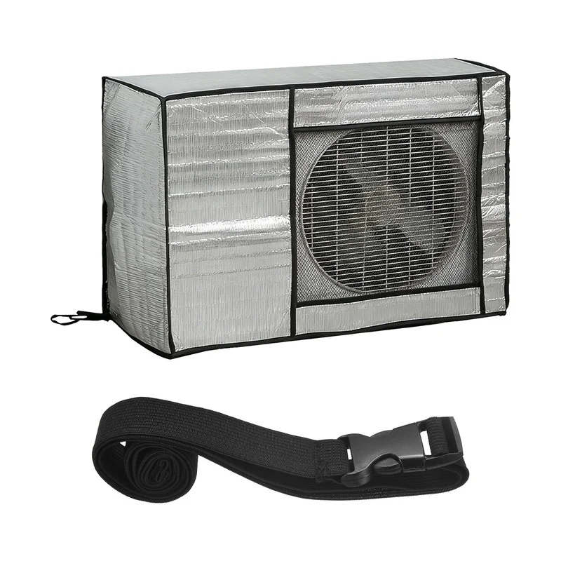 30 x 10 x 22 Inch Air Conditioner Cover, Full Coverage AC Unit Protector, Silver