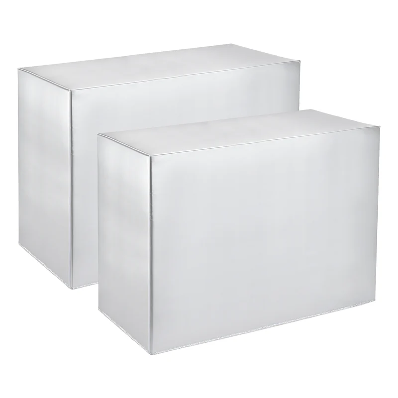 41 x 16 x 30 Inch Air Conditioner Cover, 2 Pcs AC Unit Protector, Silver