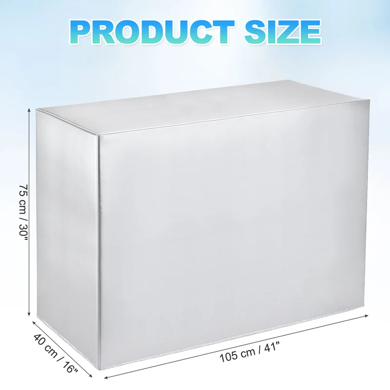41 x 16 x 30 Inch Air Conditioner Cover, AC Unit Weatherproof Protector, Silver