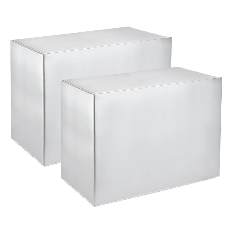 38 x 16 x 28 Inch Air Conditioner Cover, 2 Pcs AC Unit Protector, Silver