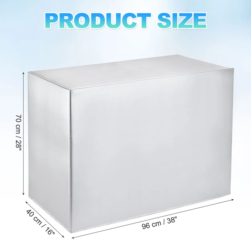 38 x 16 x 28 Inch Air Conditioner Cover, AC Unit Weatherproof Protector, Silver