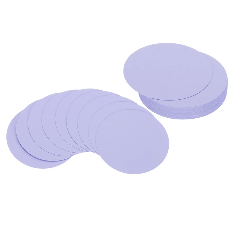 5inch Circle Card Stock, 50Pcs Cutouts Paper Thick Coaster Light Purple