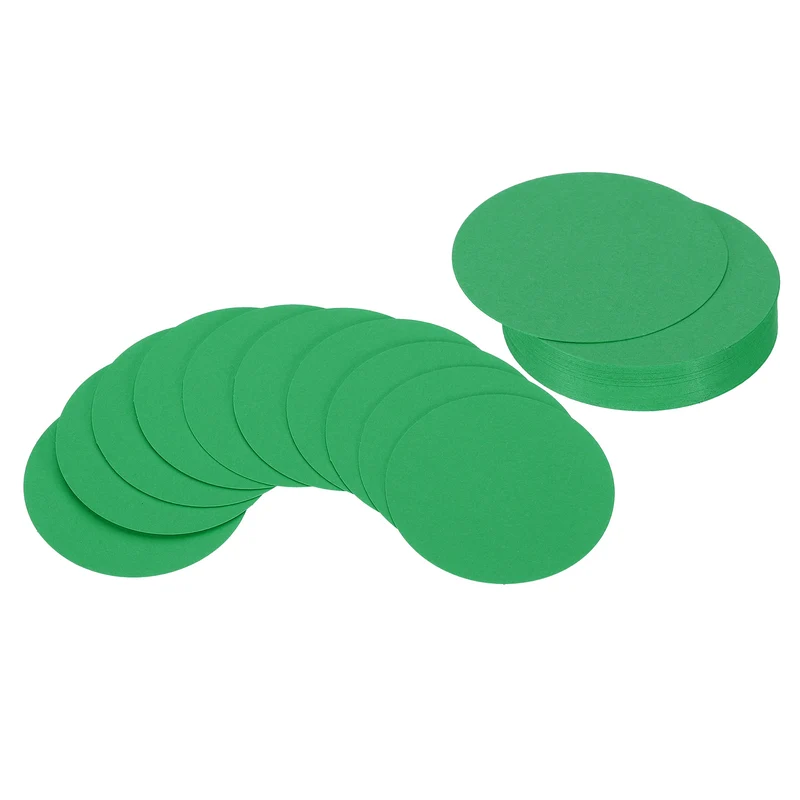 2inch Circle Card Stock, 36Pcs Cutouts Paper Thick Cardstock Coaster Dark Green