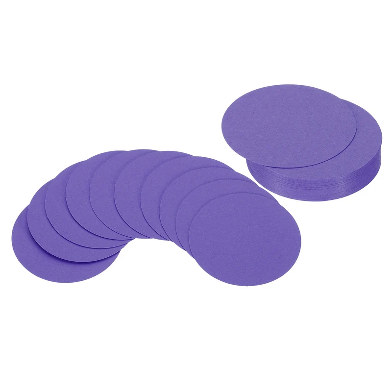 2inch Circle Card Stock, 36Pcs Cutouts Paper Thick Cardstock Coaster Dark Purple