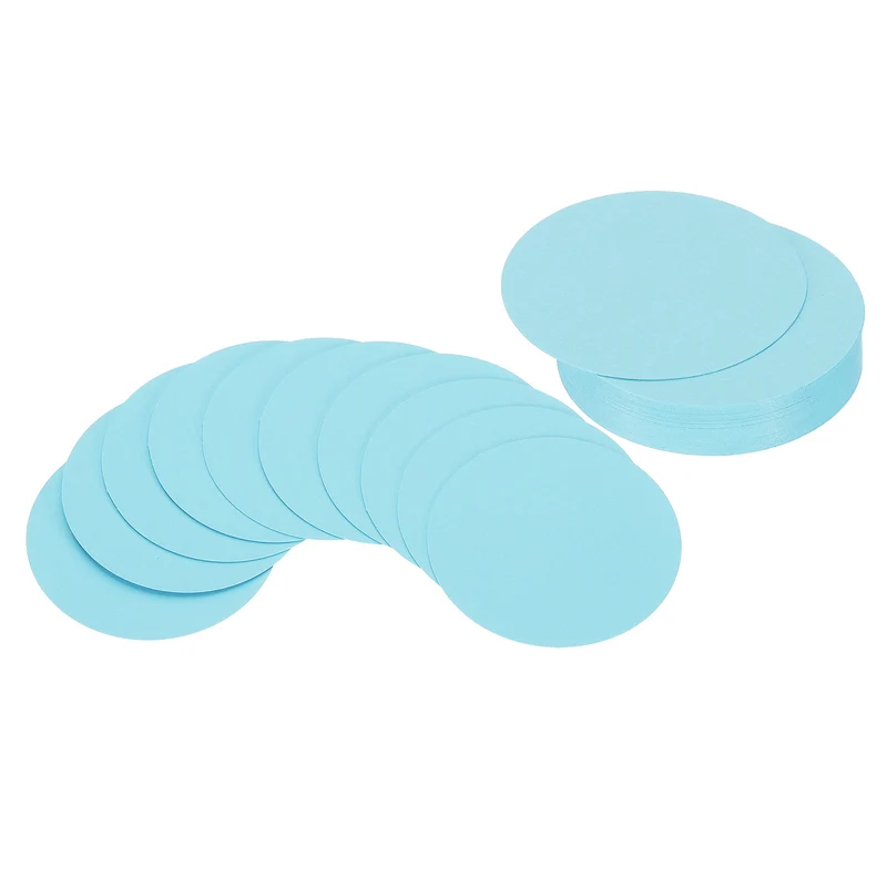 2inch Circle Card Stock, 36Pcs Cutouts Paper Thick Cardstock Coaster Light Blue