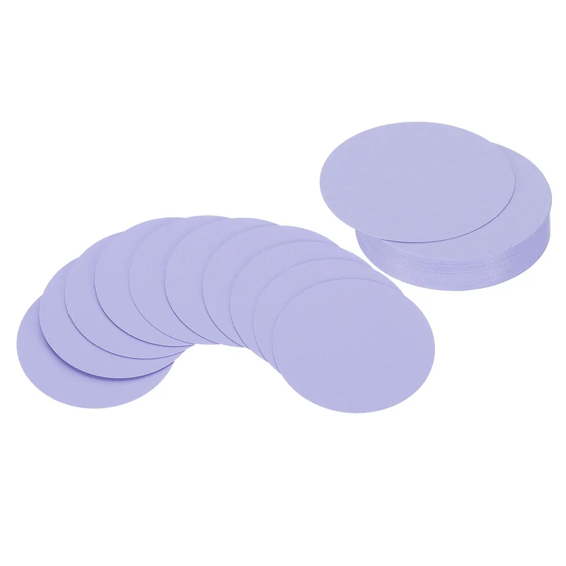 2inch Circle Card Stock, 36Pcs Cutouts Paper Thick Coaster Light Purple