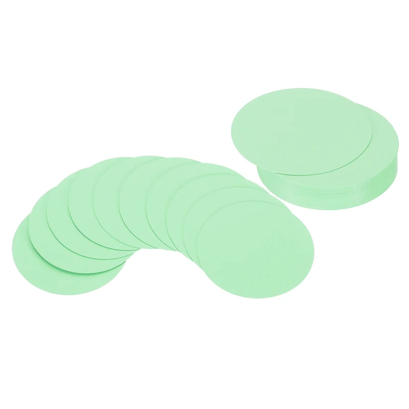 2inch Circle Card Stock, 36Pcs Cutouts Paper Thick Cardstock Coaster Light Green