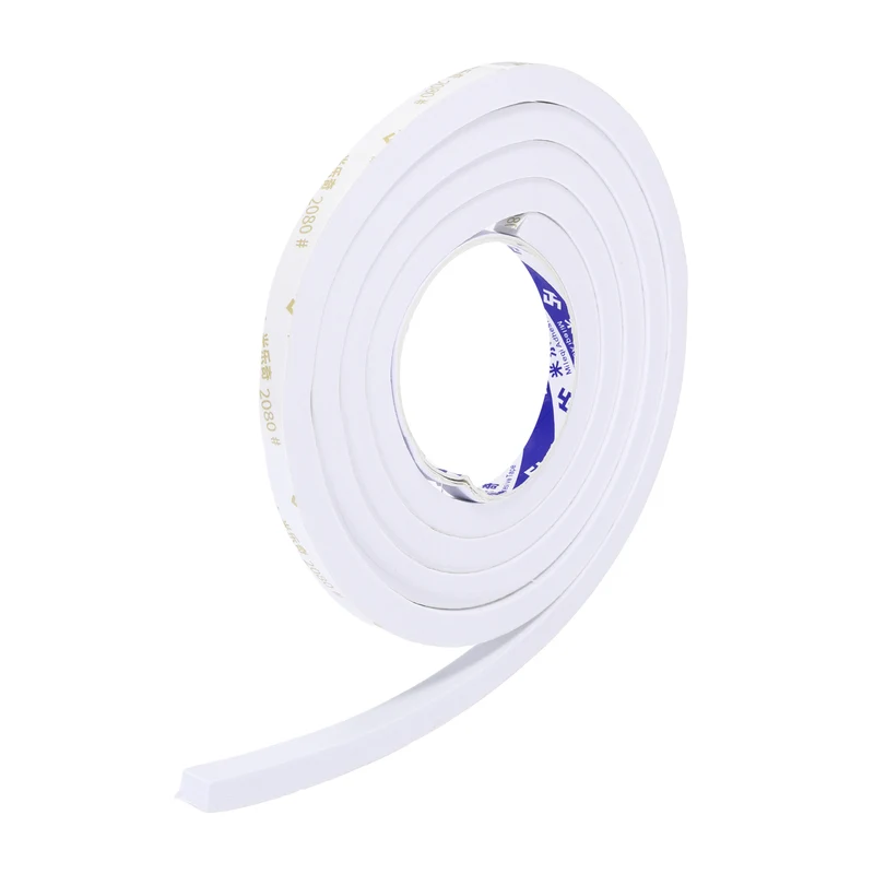 3/8" W x 3/8" t x 6.6 ft l Weather Stripping Foam Tape White