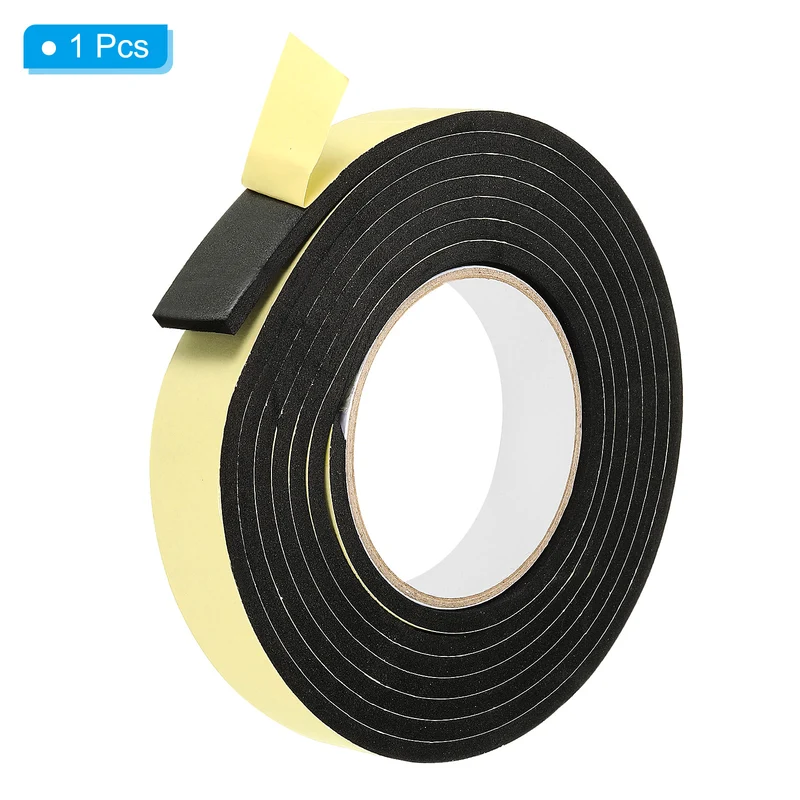 10 Feet Sealing Foam Tape Adhesive Weather Strip (1Inx1/4Inx10Ft)