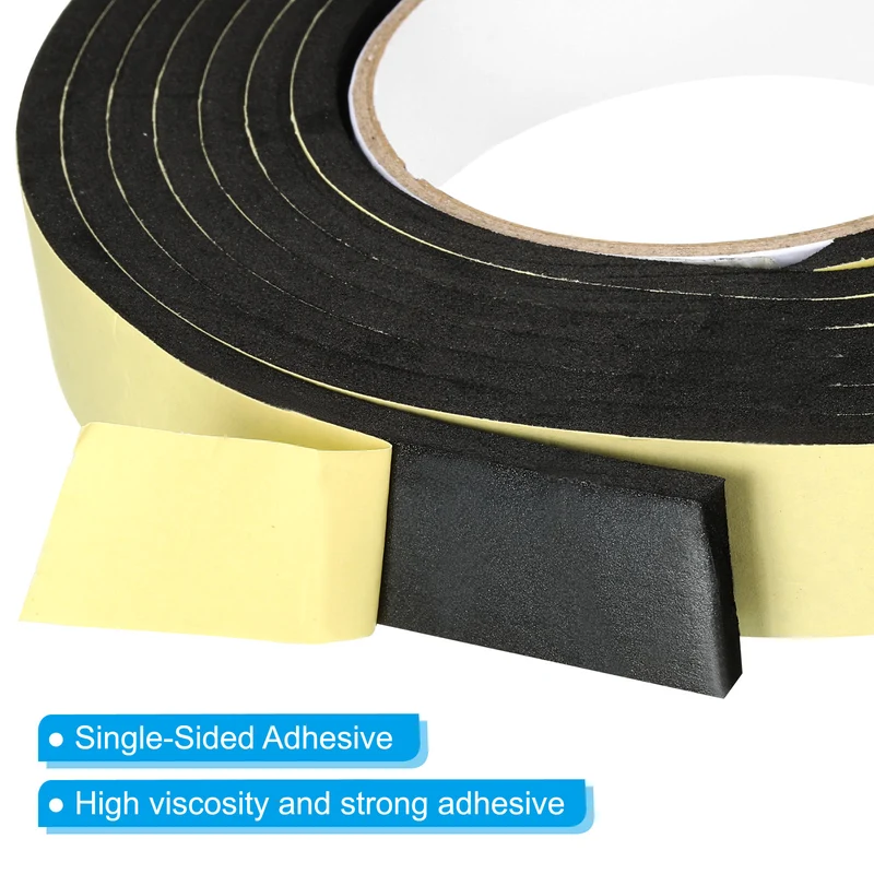 10 Feet Sealing Foam Tape Adhesive Weather Strip (1Inx1/4Inx10Ft)