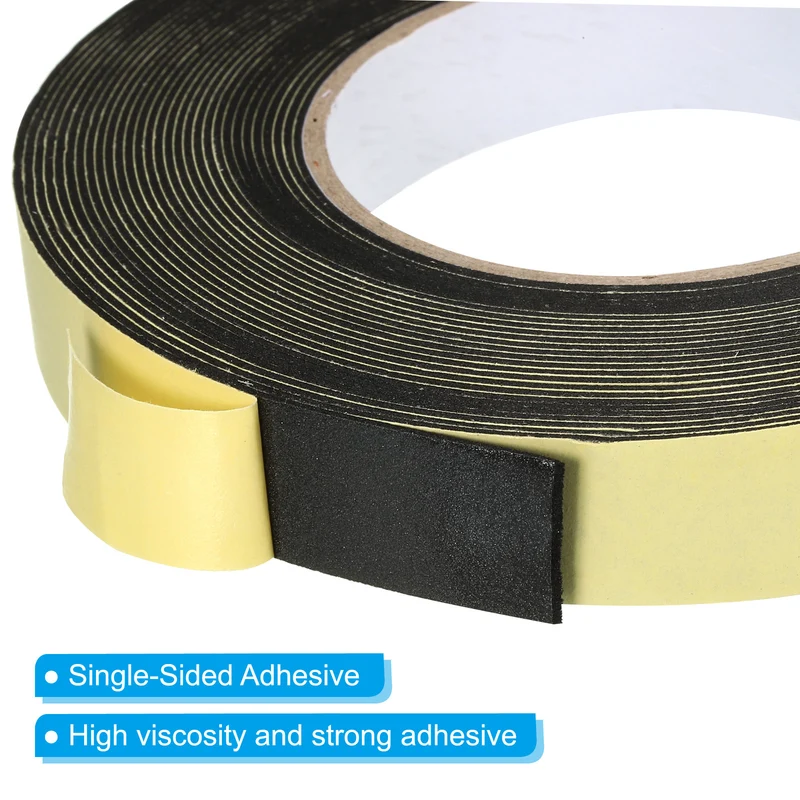 3 Roll 33 Feet Sealing Foam Tape Adhesive Weather Strip 3/4"x1/16"x33Ft