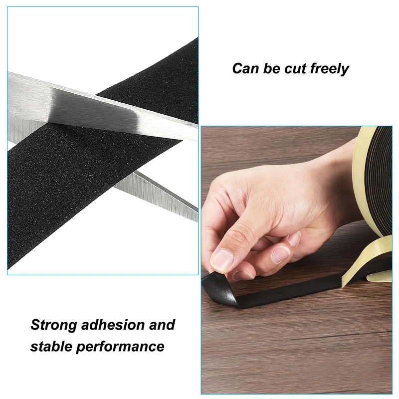 3 Roll 33 Feet Sealing Foam Tape Adhesive Weather Strip 3/4"x1/16"x33Ft