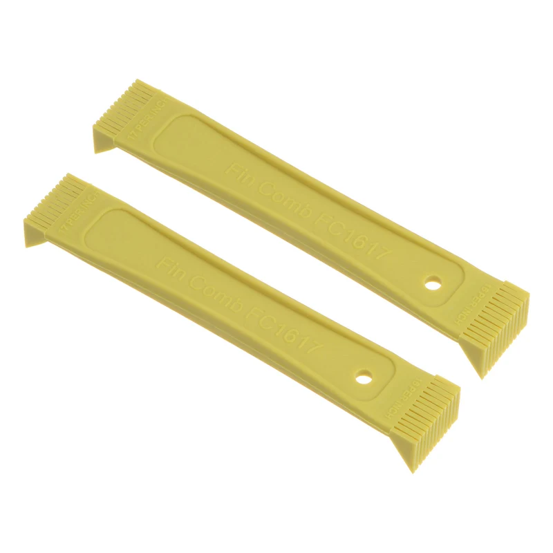 Air Conditioner Fin Comb, 2Pcs AC Coil Cleaner Fin Straightener Brush Condenser Coil Radiator Repair Tool for AC Unit Refrigerator Evaporator, Yellow