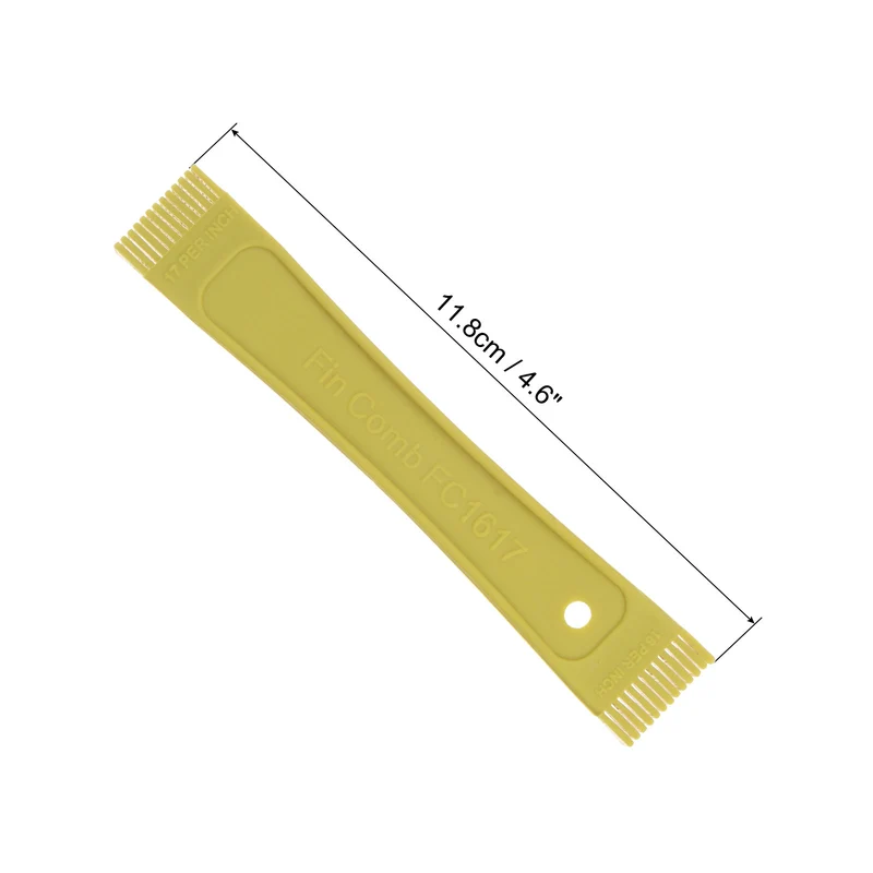 Air Conditioner Fin Comb, 2Pcs AC Coil Cleaner Fin Straightener Brush Condenser Coil Radiator Repair Tool for AC Unit Refrigerator Evaporator, Yellow