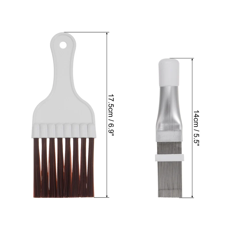 Air Conditioner Fin Comb, 4Pcs AC Coil Cleaner Stainless Steel Fin Comb Brush Fin Straightener Brush Condenser Coil Radiator for Unit Refrigerator