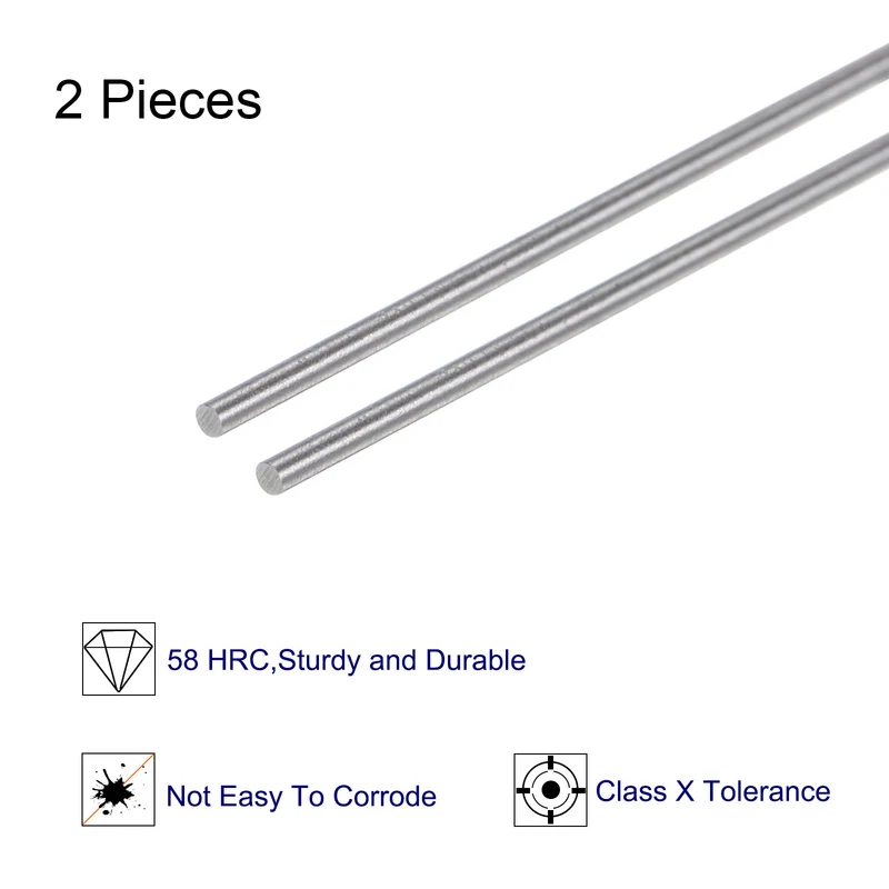 2pcs Class x Steel Pin Gage 0.5mm Dia Metric Tolerance 0.001mm Plug Gage Pins