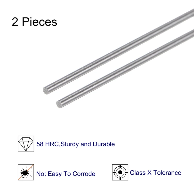 2pcs Class x Steel Pin Gage 0.32mm Dia Metric Tolerance 0.001mm Plug Gage Pins