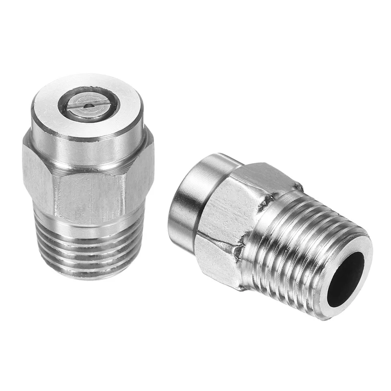 2pcs 25 Degree Surface Clean Tip 1/4 Inch NPT Male 1.07 Orifice Spray Nozzles