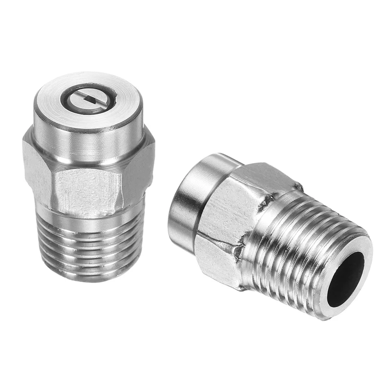 2pcs 40 Degree Surface Clean Tip 1/4 Inch NPT Male 1.382 Orifice Spray Nozzles